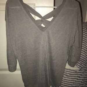 Sweater with criss cross back